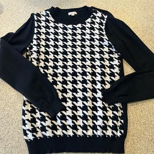 Charming Charlie Cotton Houndstooth Sweater Women’s Size Medium